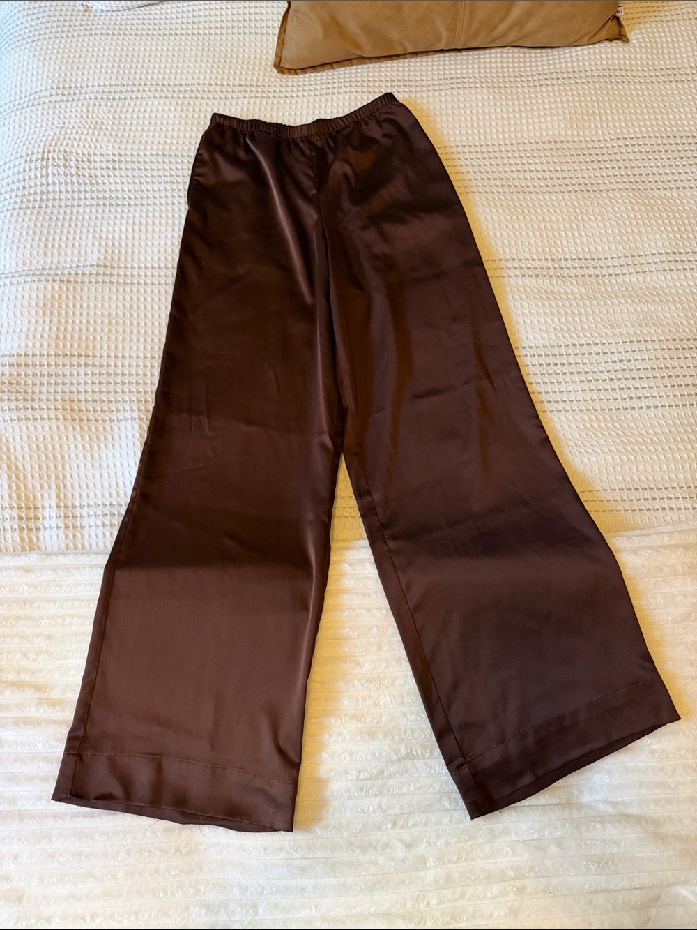 Brown Silk Pants
